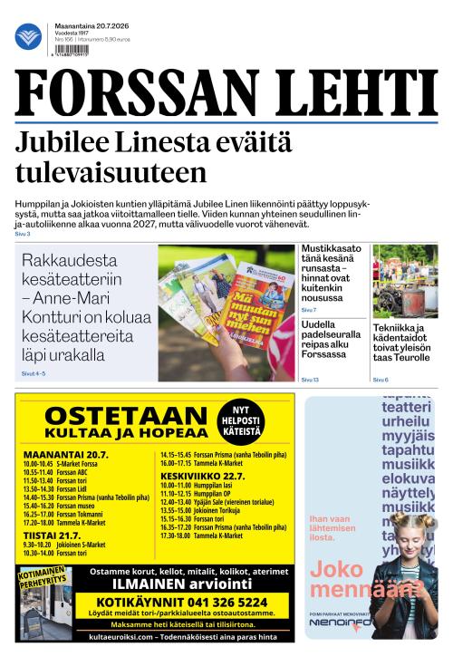Forssan Lehti 20.7.2026