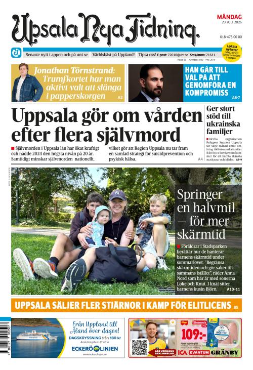 Upsala Nya Tidning 20.7.2026