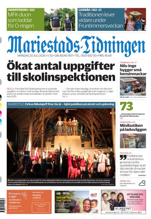Mariestads-Tidningen 20.7.2026