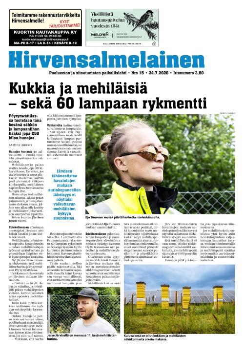 Hirvensalmelainen 24.7.2026