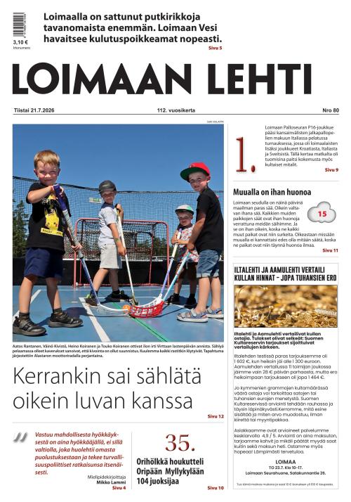 Loimaan Lehti 21.7.2026