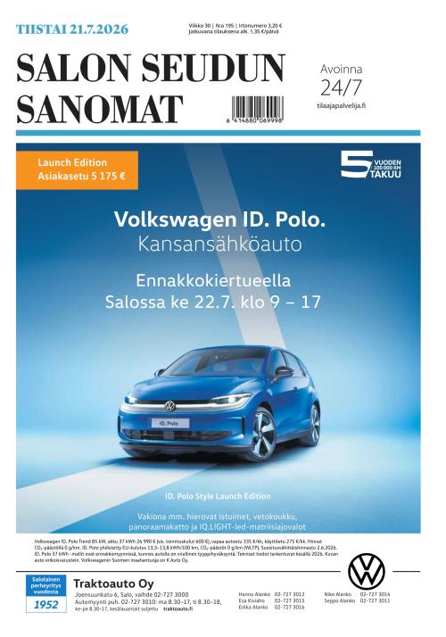 Salon Seudun Sanomat 21.7.2026