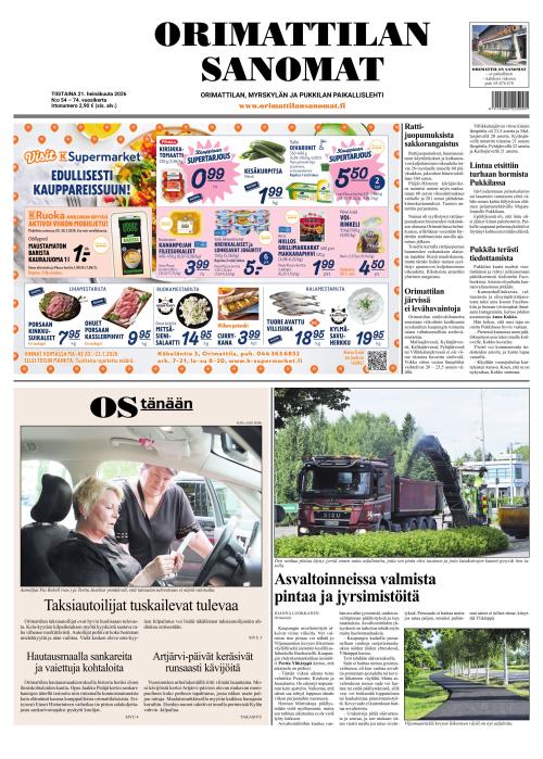Orimattilan Sanomat 21.7.2026