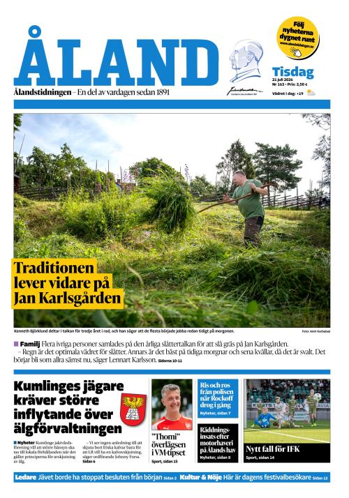 Ålandstidningen 21.7.2026