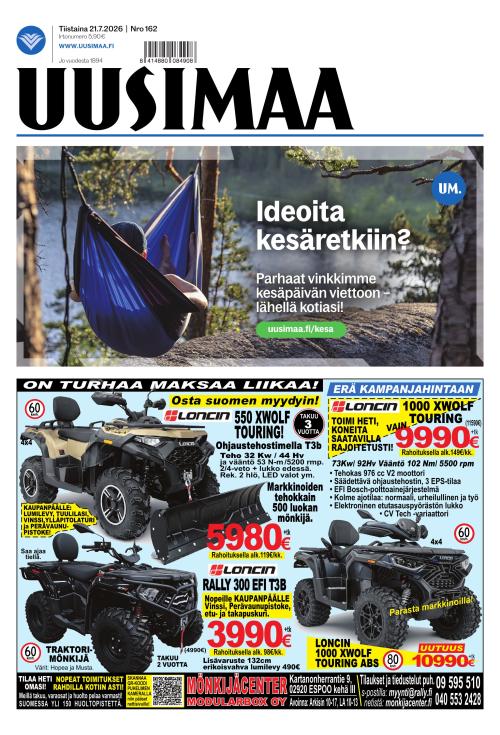 Uusimaa 21.7.2026