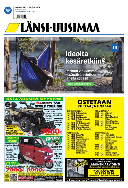 Länsi-Uusimaa 21.7.2026