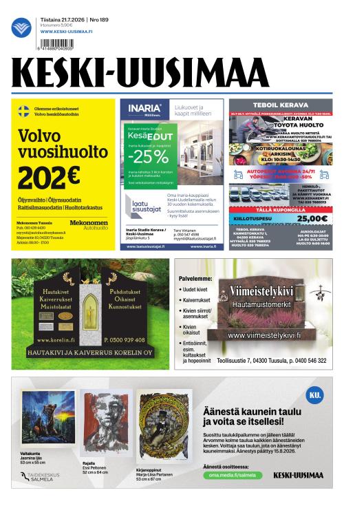 Keski-Uusimaa 21.7.2026