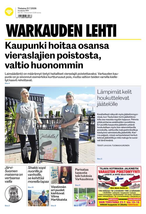 Warkauden Lehti 21.7.2026