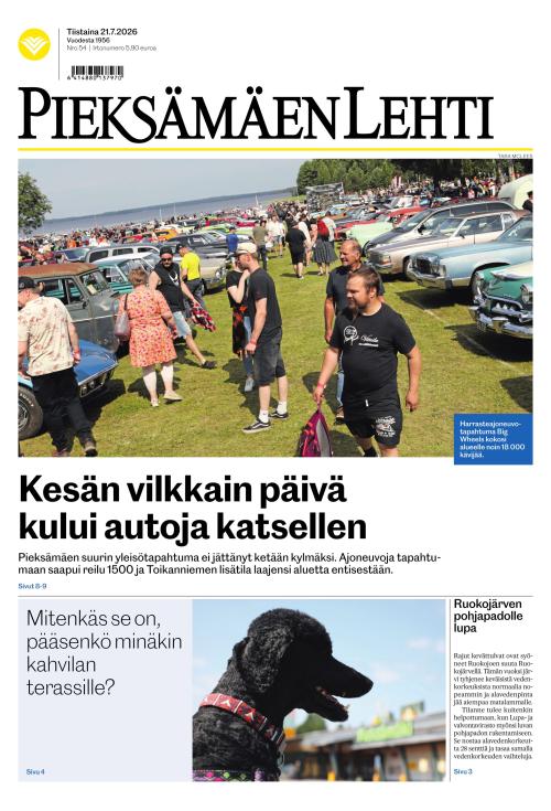 Pieksämäen lehti 21.7.2026