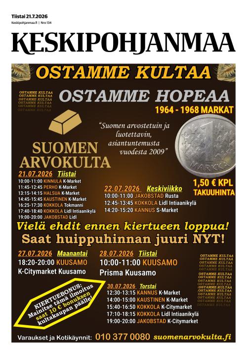 Keskipohjanmaa 21.7.2026