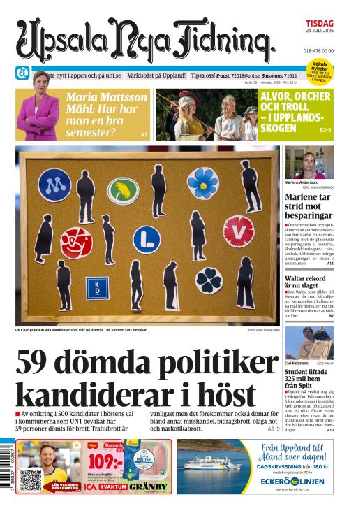 Upsala Nya Tidning 21.7.2026