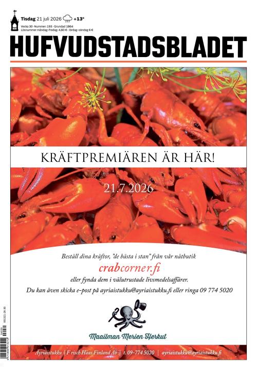 Hufvudstadsbladet 21.7.2026