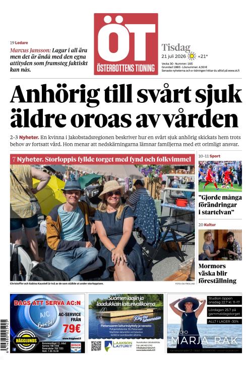 Österbottens Tidning 21.7.2026