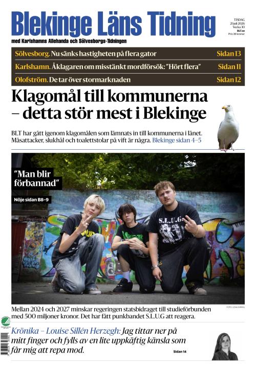 Blekinge Läns Tidning 21.7.2026
