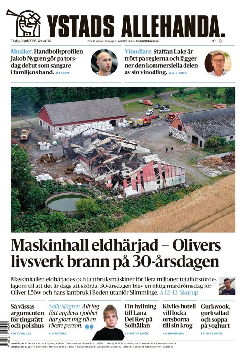 Ystads Allehanda 21.7.2026