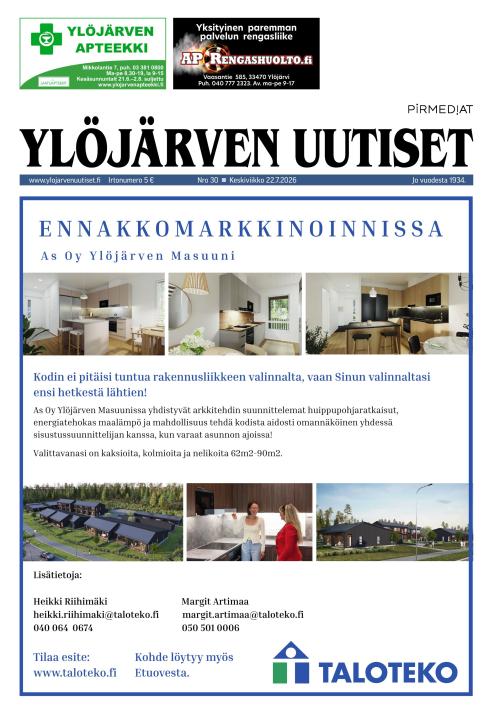 Ylöjärven Uutiset 22.7.2026