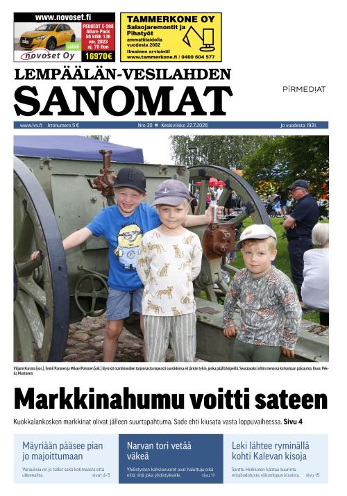 Lempäälän-Vesilahden Sanomat 22.7.2026