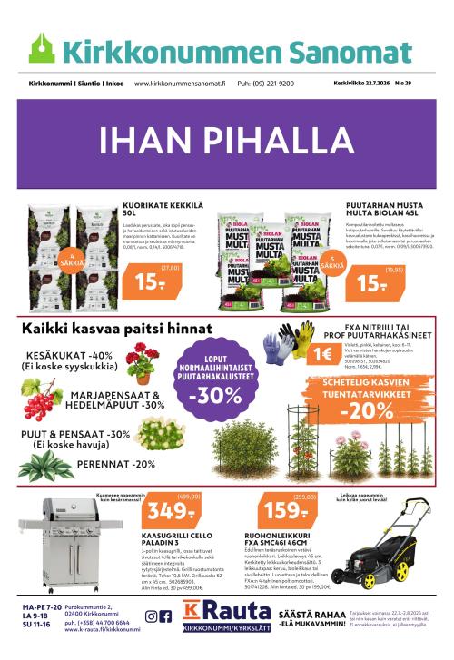 Kirkkonummen Sanomat 22.7.2026