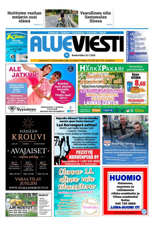 Alueviesti 22.7.2026