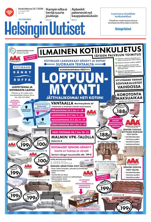 Helsingin Uutiset (Keskinen) 22.7.2026