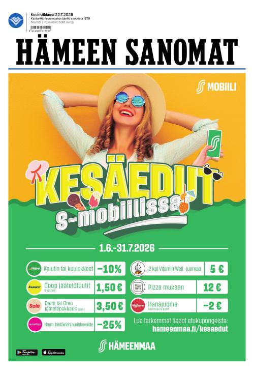 Hämeen Sanomat 22.7.2026