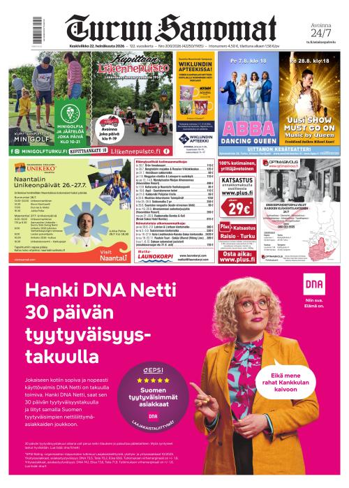 Turun Sanomat 22.7.2026