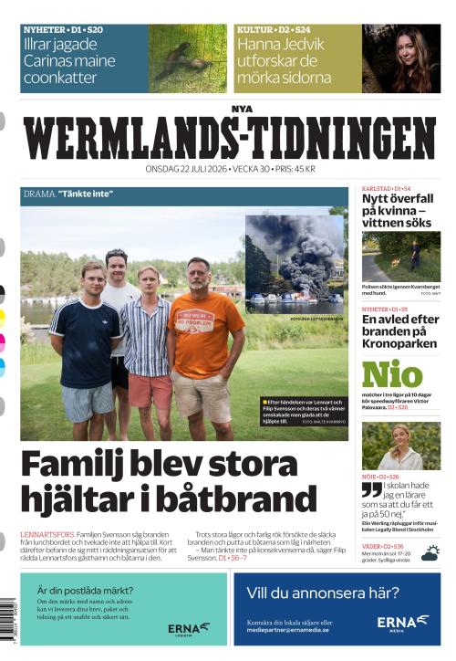 Nya Wermlands-Tidningen 22.7.2026