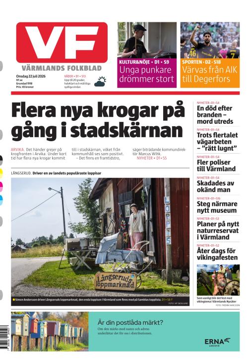 Värmlands Folkblad 22.7.2026