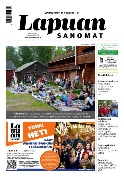 Lapuan Sanomat 22.7.2026
