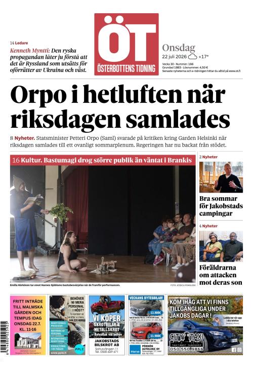 Österbottens Tidning 22.7.2026