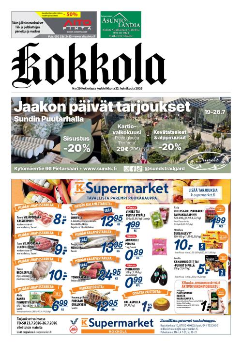Kokkola-lehti 22.7.2026