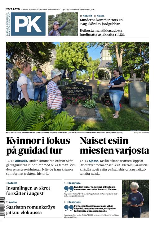 Paraisten kuulutukset 23.7.2026