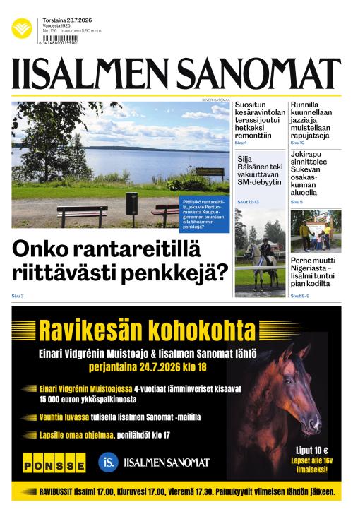 Iisalmen Sanomat 23.7.2026