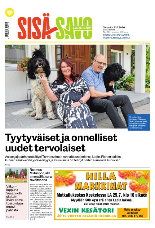 Paikallislehti Sisä-Savo 23.7.2026