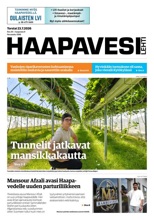 Haapavesi-lehti 23.7.2026