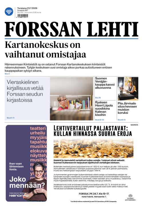 Forssan Lehti 23.7.2026