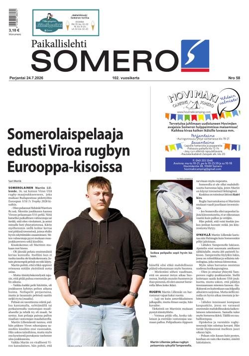Paikallislehti Somero 24.7.2026
