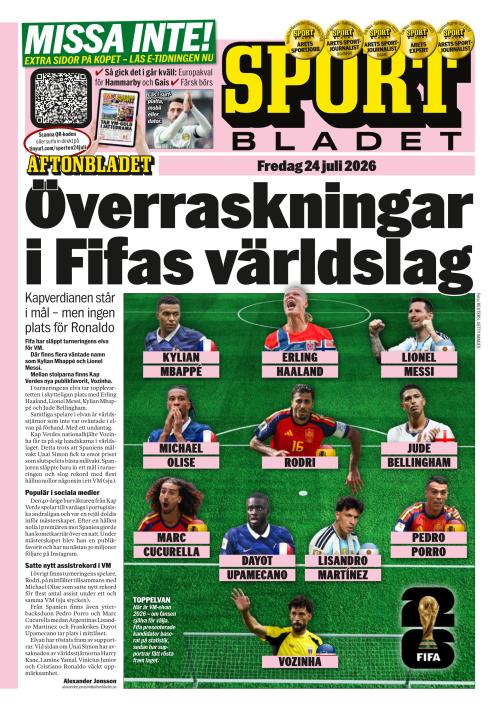 Aftonbladet Sportbladet 24.7.2026