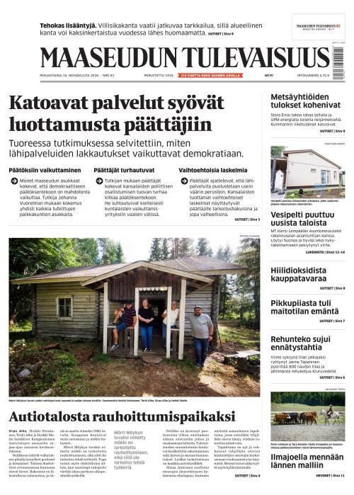 Maaseudun Tulevaisuus 24.7.2026