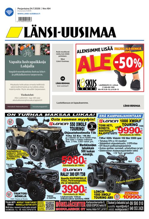 Länsi-Uusimaa 24.7.2026
