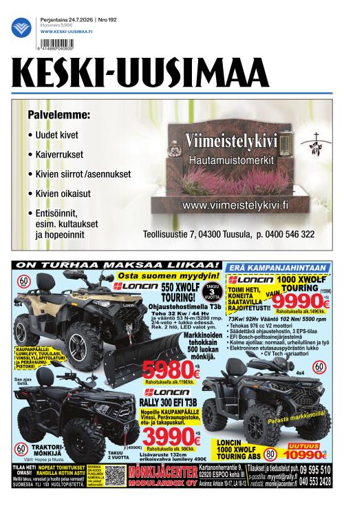 Keski-Uusimaa 24.7.2026