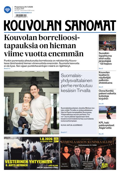Kouvolan Sanomat 24.7.2026