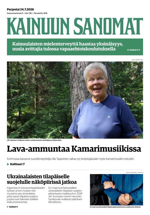 Kainuun Sanomat 24.7.2026
