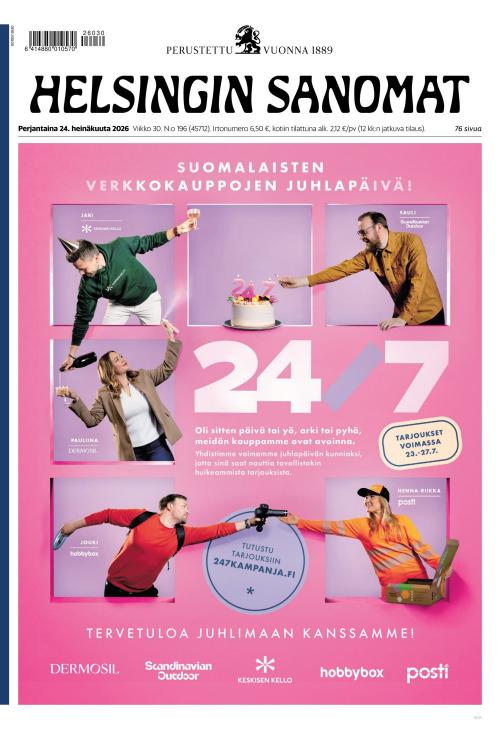 Helsingin Sanomat 24.7.2026