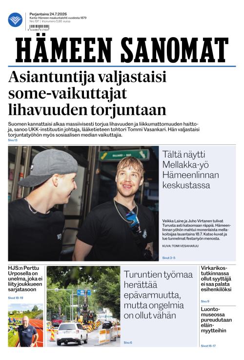 Hämeen Sanomat 24.7.2026