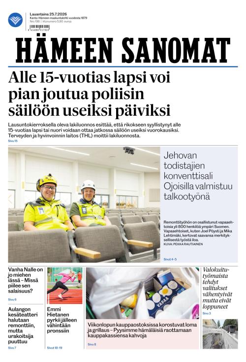 Hämeen Sanomat 25.7.2026