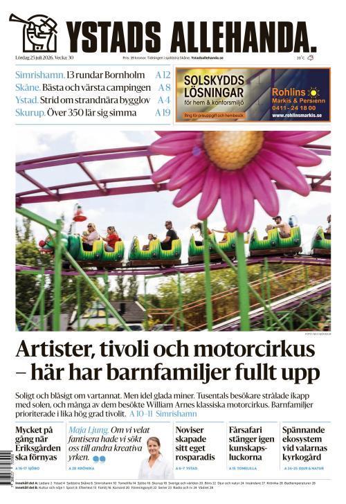 Ystads Allehanda 25.7.2026