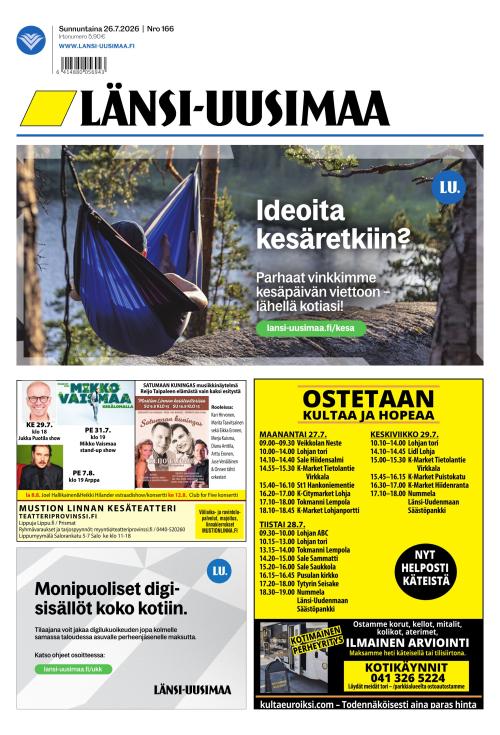 Länsi-Uusimaa 26.7.2026