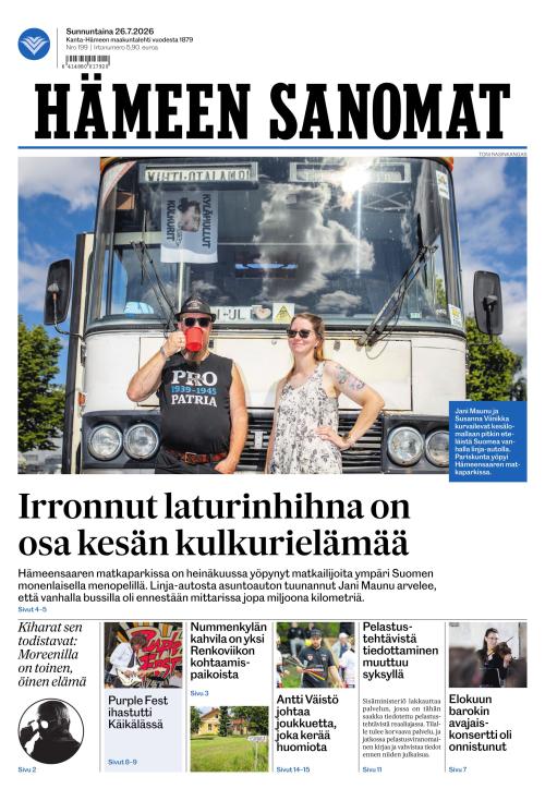 Hämeen Sanomat 26.7.2026
