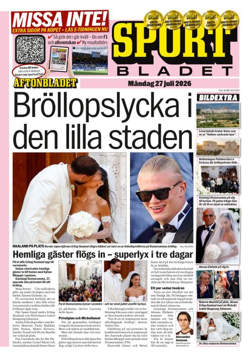 Aftonbladet Sportbladet 27.7.2026